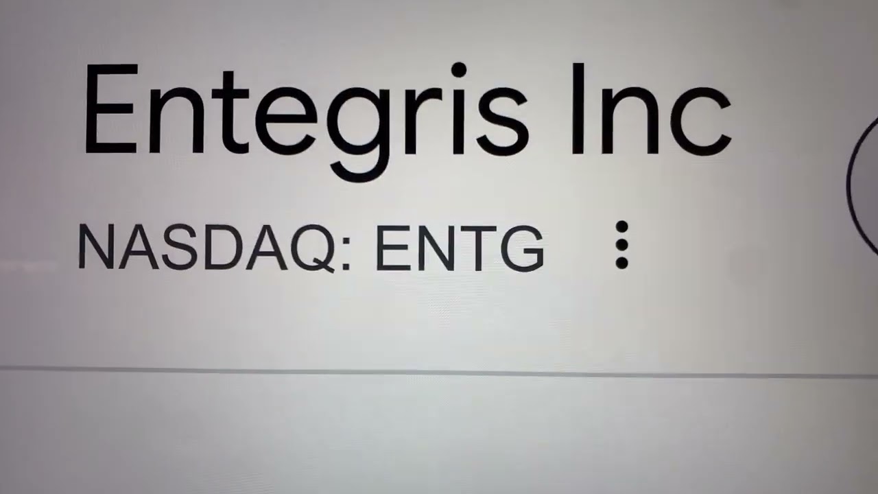 🔴 Entegris Inc. ENTG Stock Trading Facts 🔴
