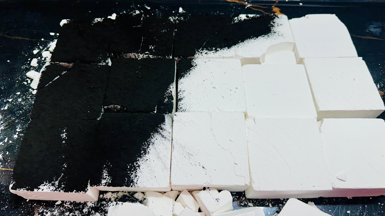 15 Fresh Pj Topped  Charcoal  powder Gym Chalk  Crush || ASMR  Satisfying  Sounds