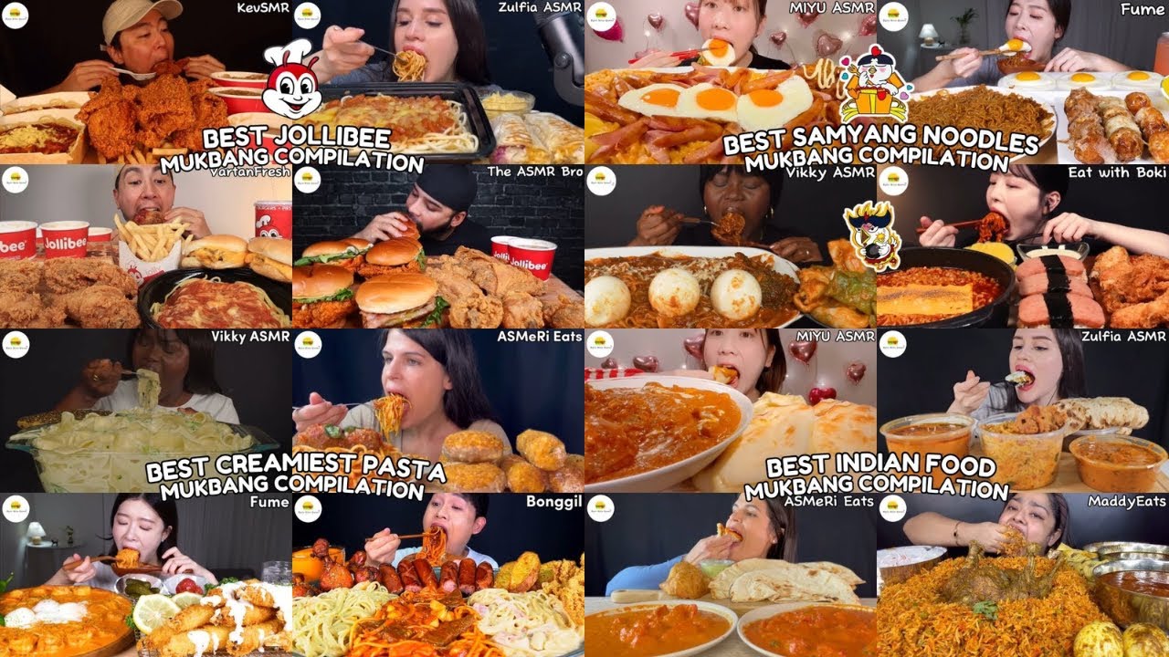 ASMR | 1 HOUR ULTIMATE SATISFYING BIG BITES MUKBANG COMPILATION PART 17 |