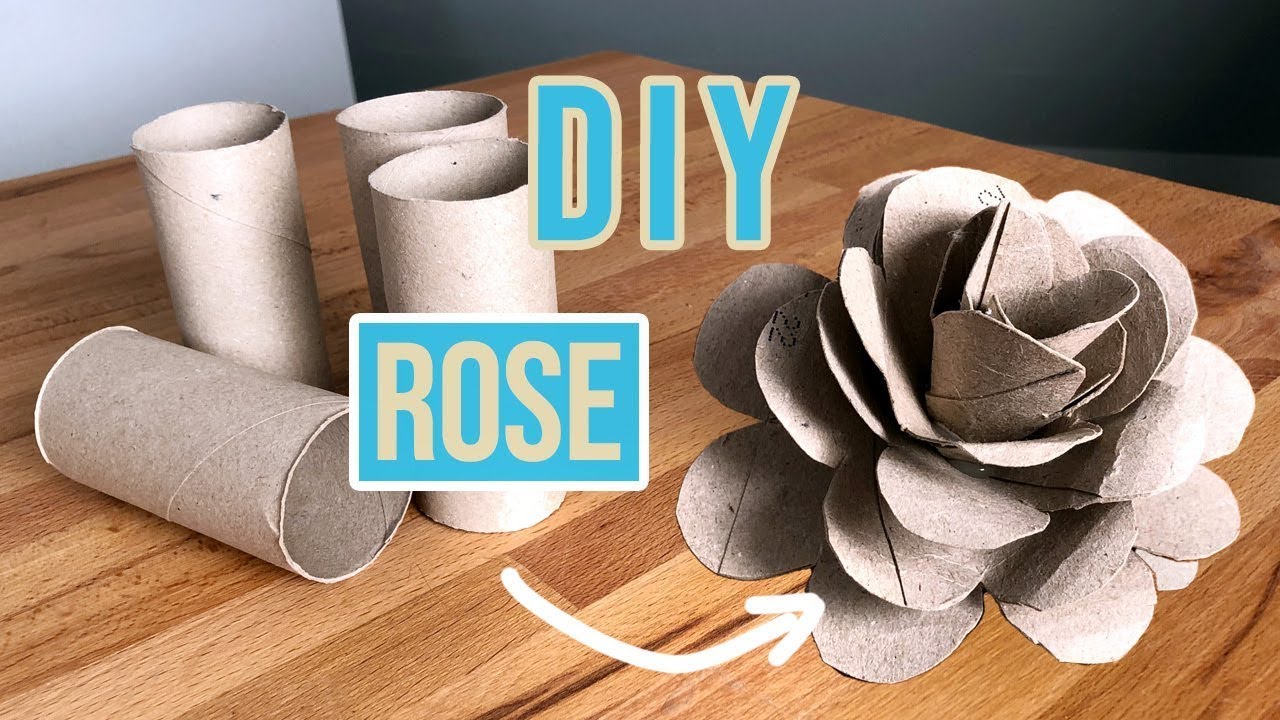 DIY Toilettenpapierrolle Rose - Perfekt für Muttertag