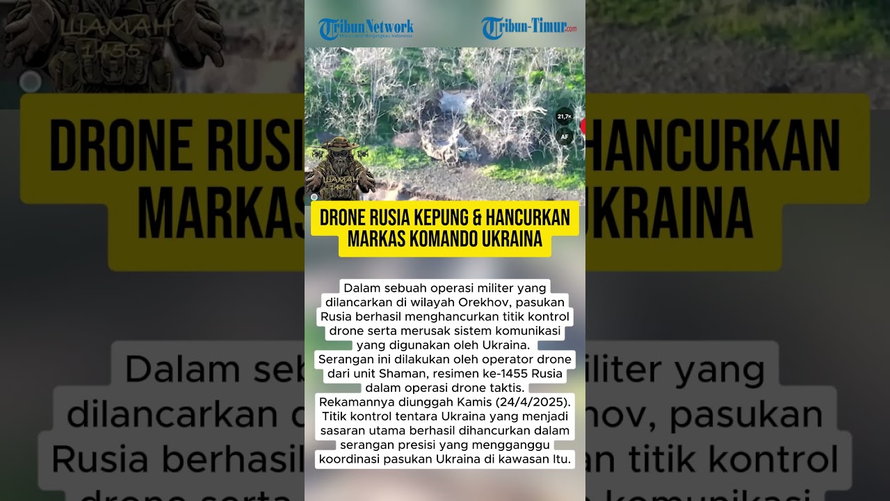 DRONE RUSIA KEPUNG & HANCURKANMARKAS KOMANDO UKRAINA