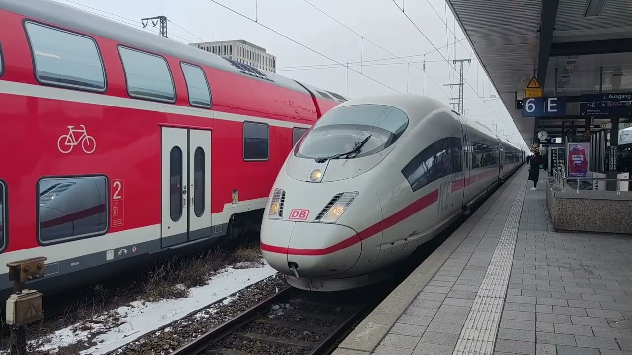 Vlaky Norimberk hlavní nádraží, Bavorsko, Trains at Nürnberg Hbf, Bavaria.