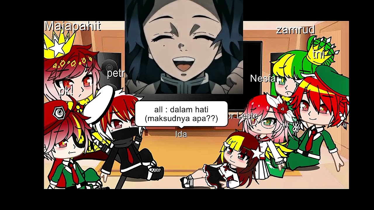 Nusantara family react to indo as shinobu||⚠️warni⚠️ Video yang di reaction dari tiktok||selamat 