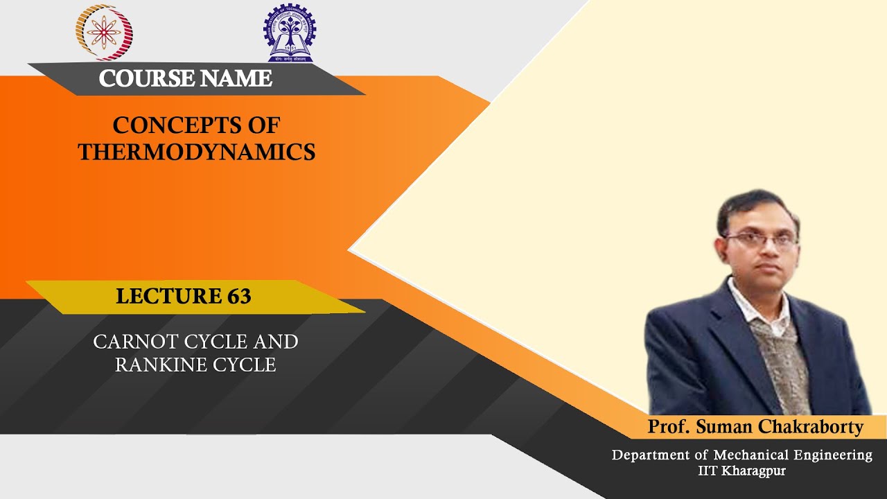 Lecture 63 : Carnot Cycle and Rankine Cycle