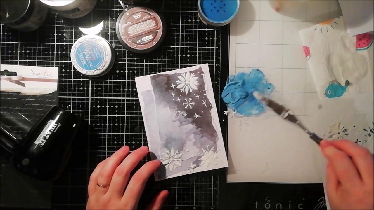 CARTE DE NOEL EN MIX MEDIA / LAURENCE B DESIGN