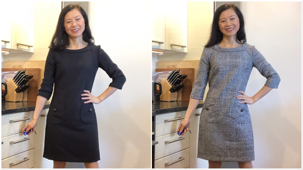 16. Winter Wool Shift Dresses from New Look 6176 Pattern