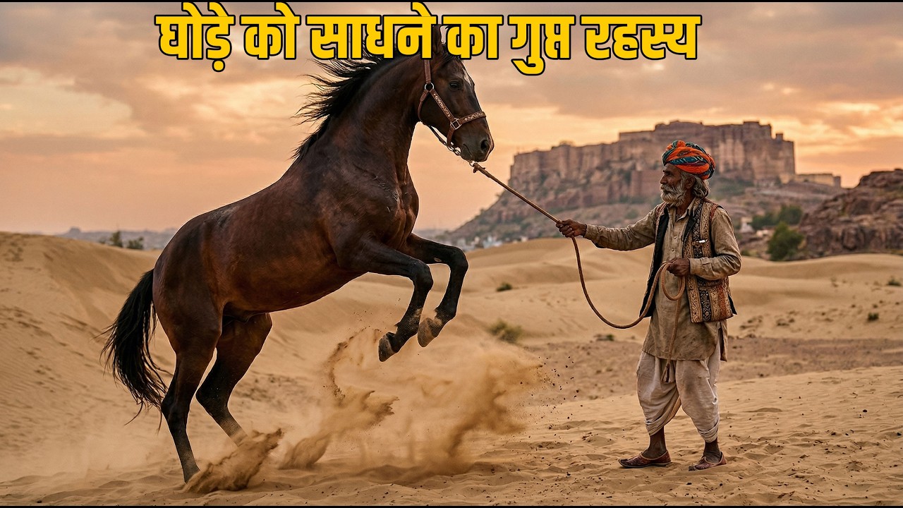 घोड़े को तोड़े बिना कैसे साधते थे पुराने उस्ताद?  Ancient Secret: Marwari Horse Training Video