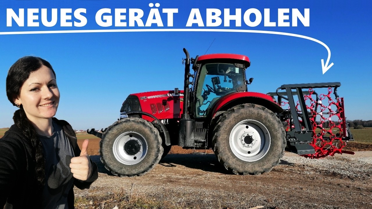 FarmVlog#51 Wir holen unsere neue Maschine mit dem Case IH Puma, die 5 Meter Saphir Wiesenschleppe