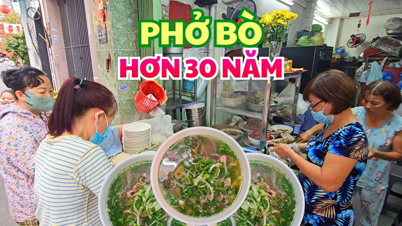 NGON LẮM, Quán Phở hơn 30 năm khách ăn tấp nập ở hẻm quận 3, món Phở Tái Băm ăn Mềm Mại Đậm Đà.