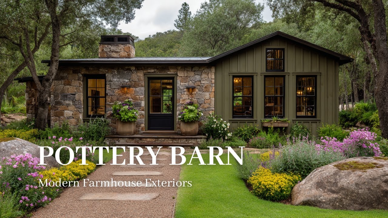 Rustic Curb Appeal 🌸 Modern Farmhouse Exteriors by Pottery Barn