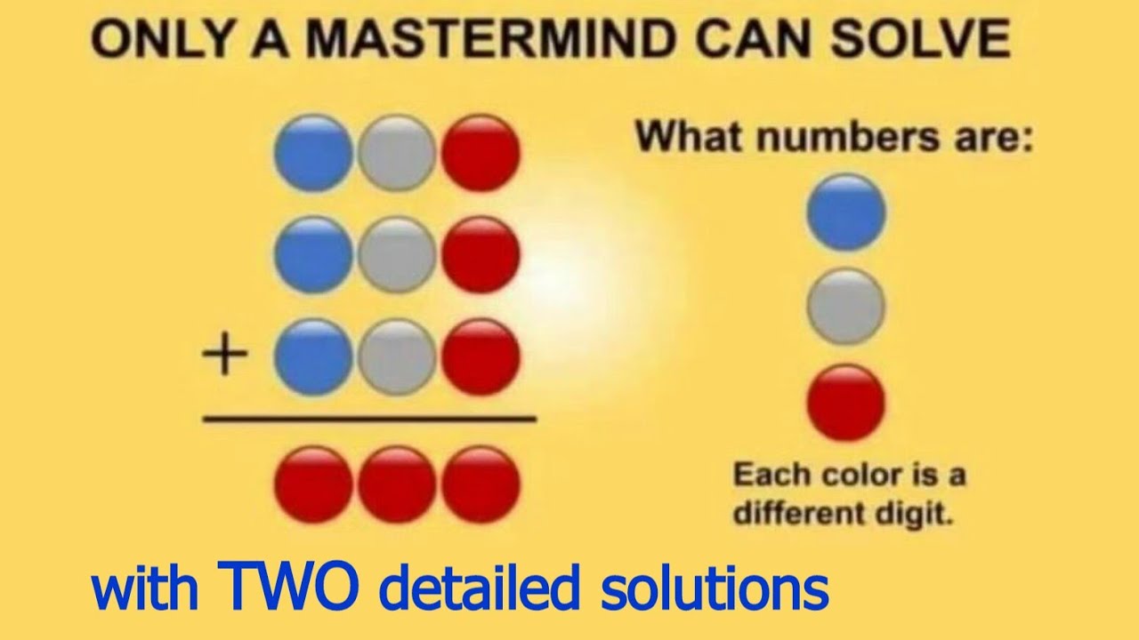 Only A Mastermind Can Solve | Blue Gray Red Ball Puzzle [with TWO detailed solutions]