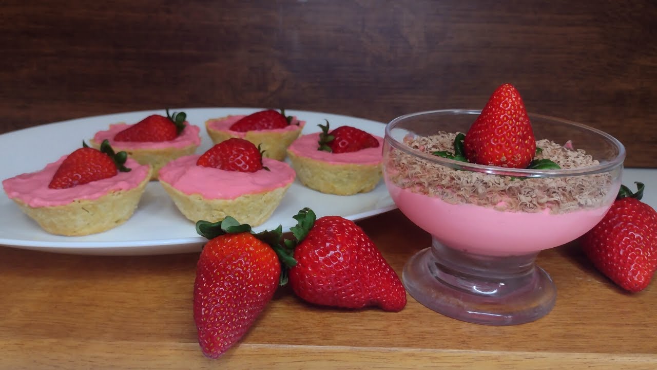 SOBREMESA FÁCIL DE MORANGO | mousse feita com tang