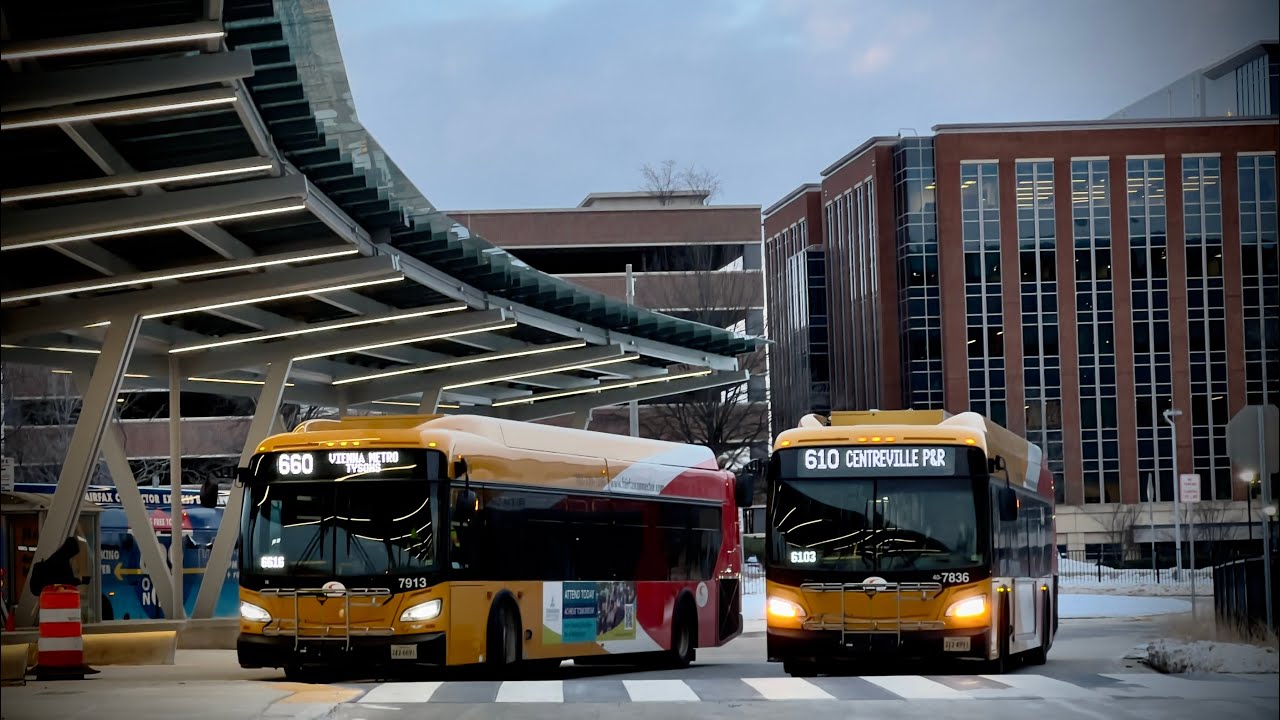 Fairfax Connector & WMATA Bus Action around West Fairfax County 1/14/25