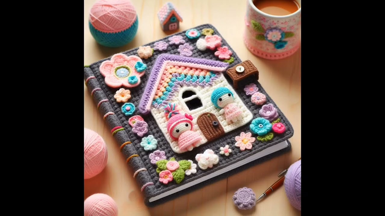 Crochet Woolen Books Cover #Knitting #Woolen #Design#Diy#Handmade #Crochet Craft