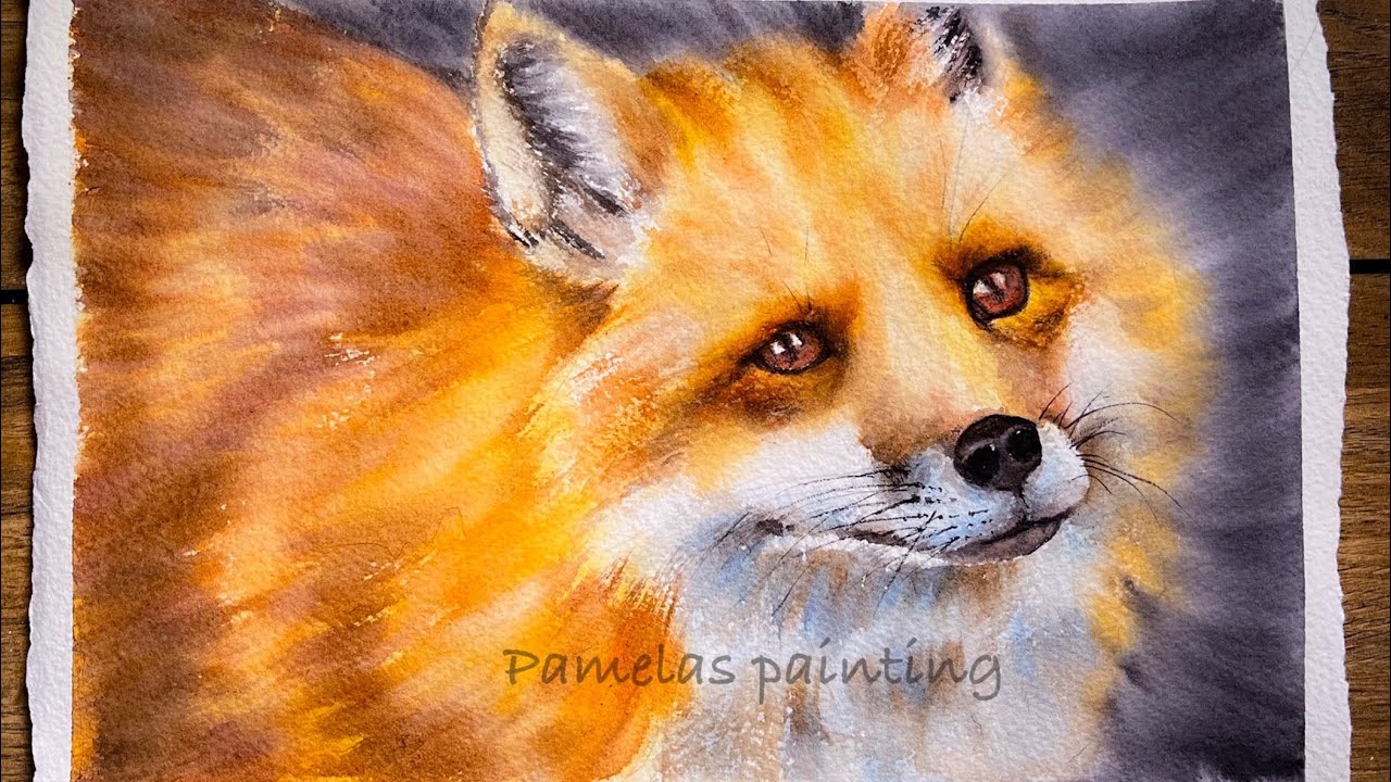 Easy Watercolor Fox Painting Tutorial