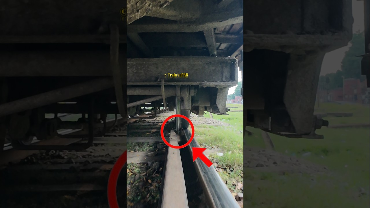 Wheels come back from Derailment. #train #bogie #wheels #railway #shorts #curve #rerail #flange