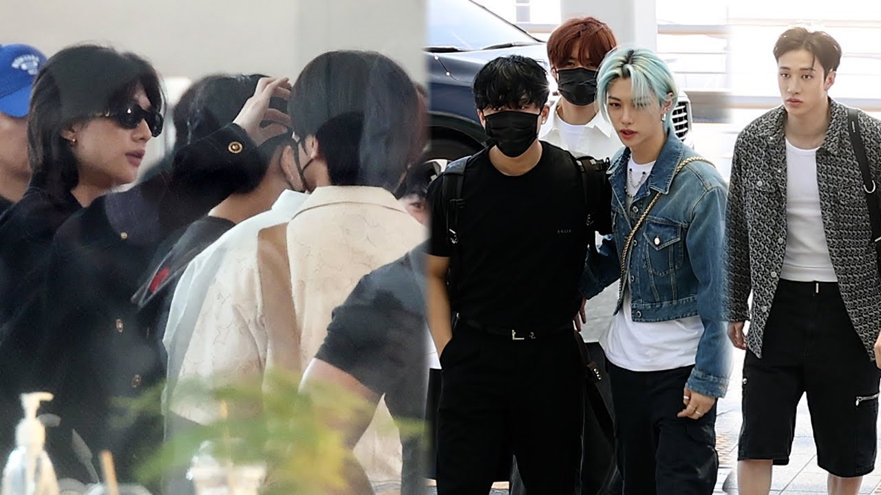 스트레이키즈 (StrayKids) ‘아이엔 머리 만져주는 현진 Hyunjin & I.N’ 꽁냥꽁냥 출국 Departure | 인천공항 • 230819