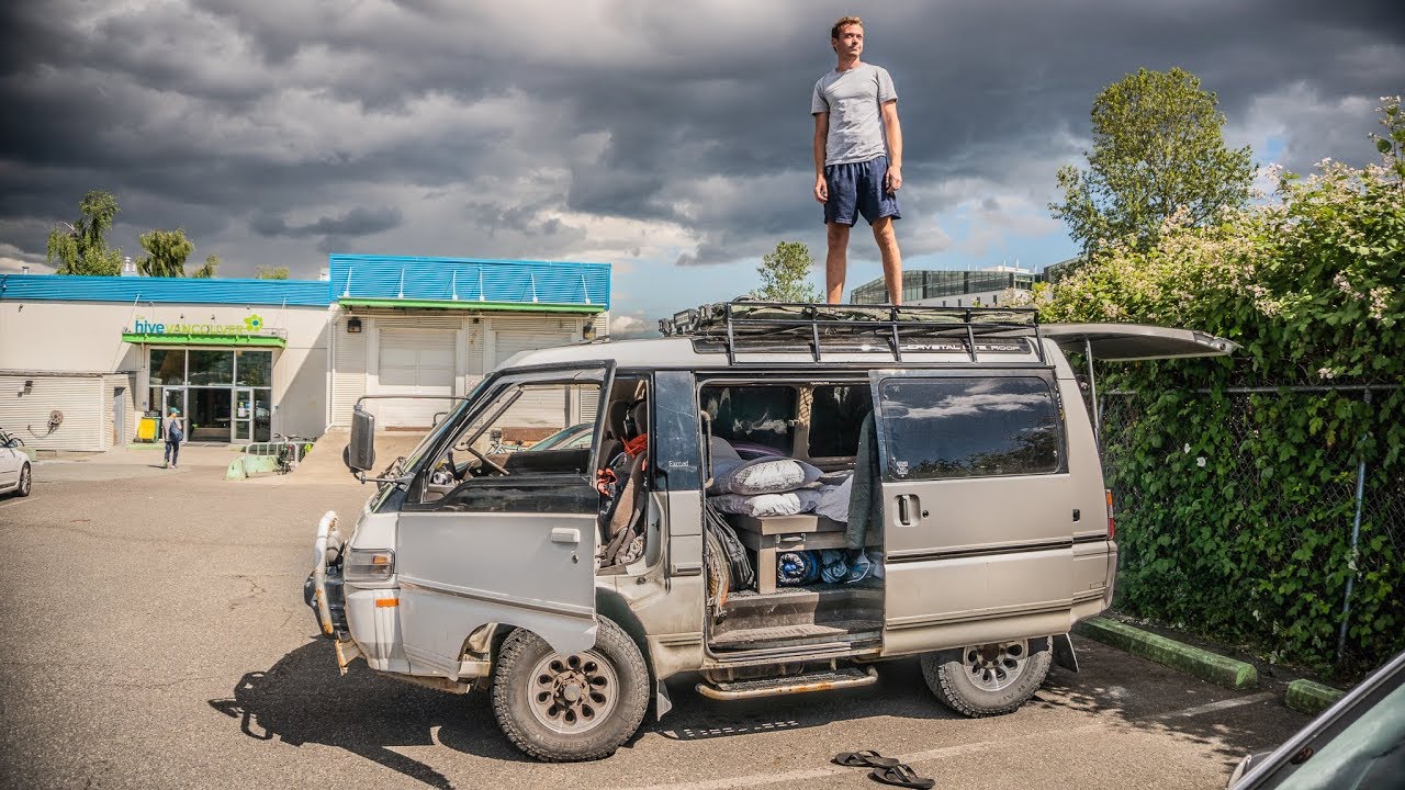 4X4 Delica Camper Van Conversion - Perfect Van Life Setup for Rock Climbers.
