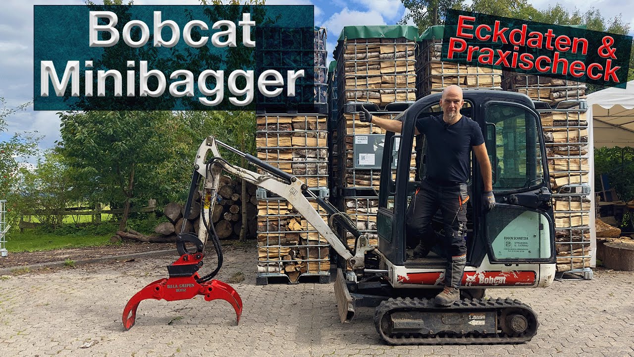 Minibagger Bobcat mit MS01 Eckdaten erklärt im Vergleich zu für Kubota - Yanmar - Takeuchi - JCB