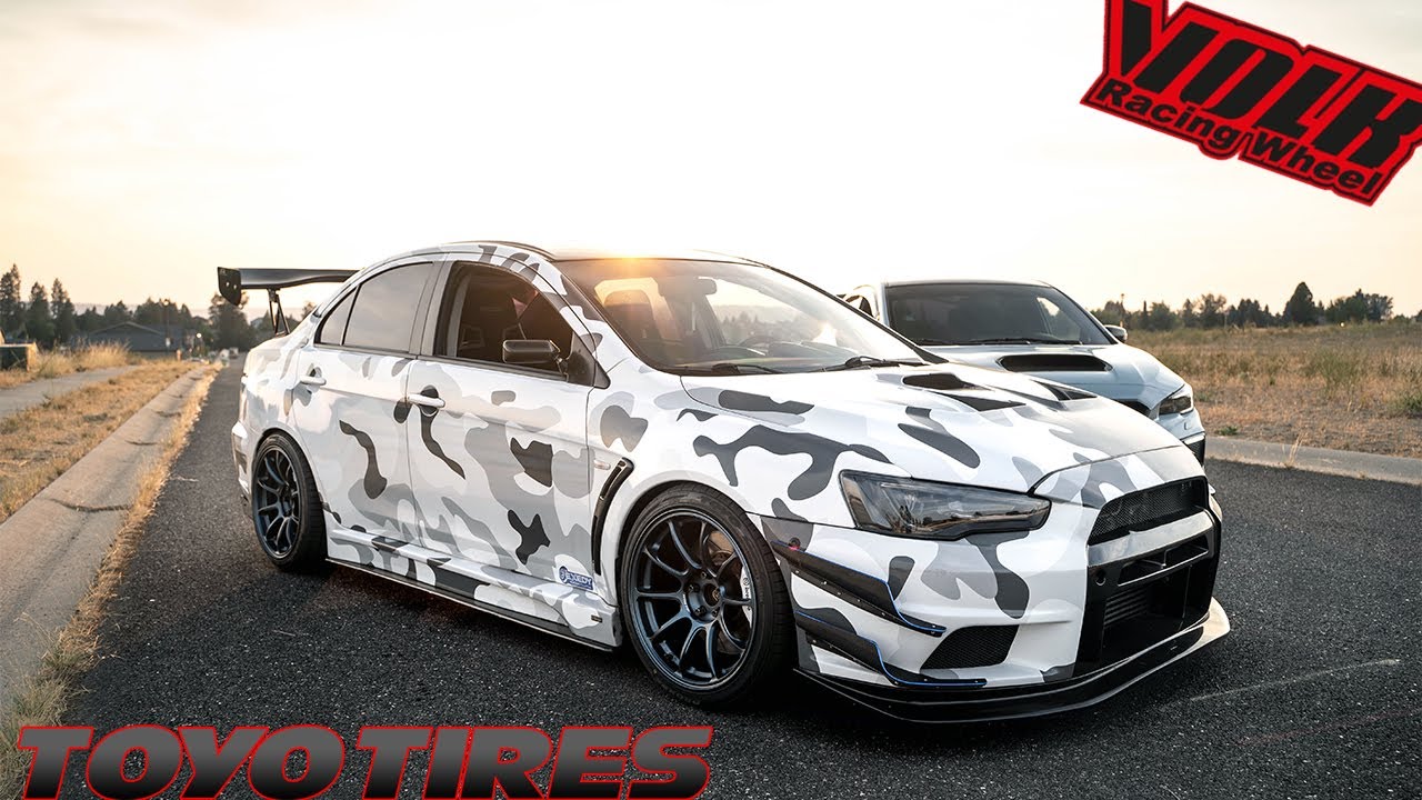 Installing the new VOLK Wheels on the Evo X!