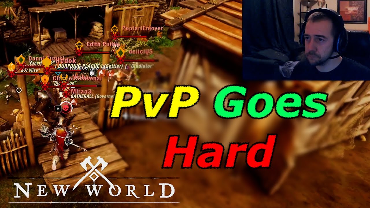 1v2 Solo Melee + Zerg Fight  - New World Aeternum PVP