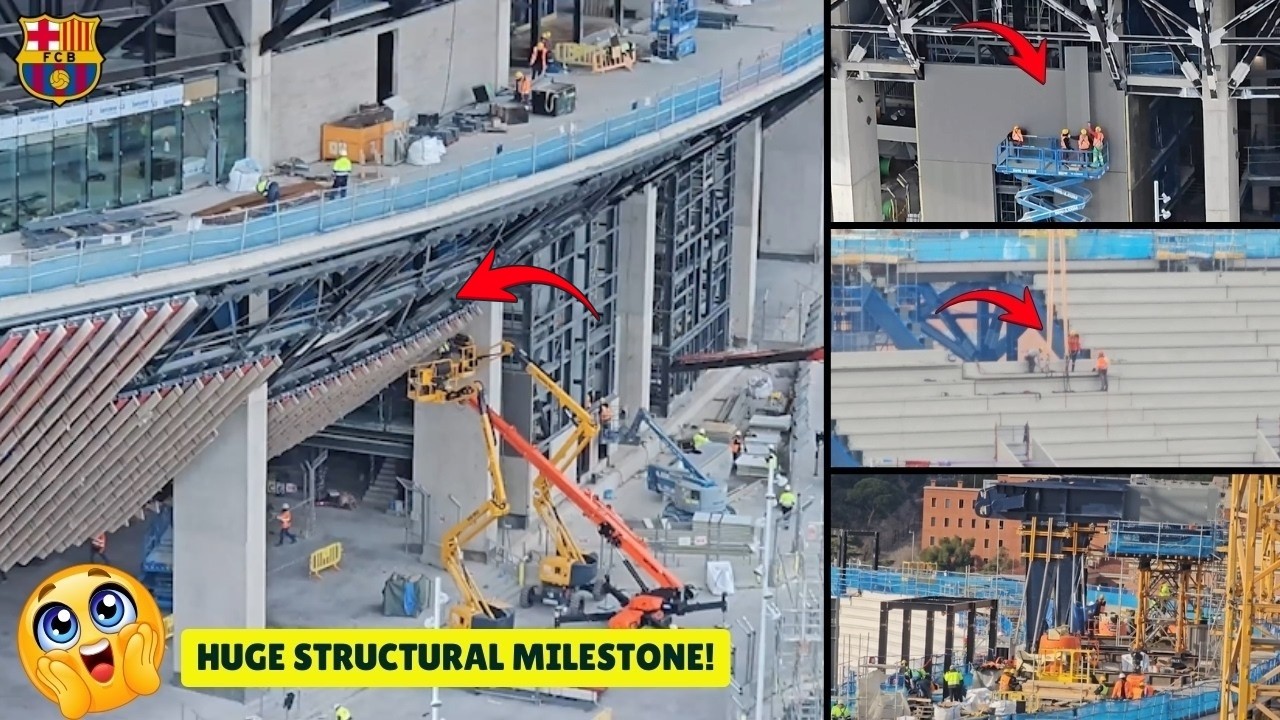 Camp Nou Construction Update 2026  | Falanges Lift, VIP Glass & 65% Seating Installed