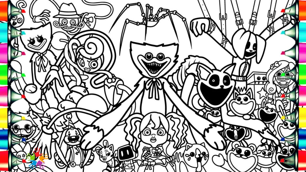 Poppy Playtime Satisfying Coloring Pages / How To Color All the Main Characters from Poppy Playtime
