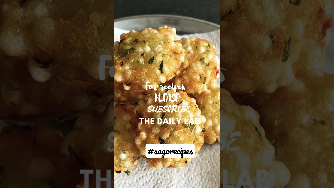 Sabudana vada without potato & less oil . Crispy vada #sago #breakfastrecipe #sabudanavada#shorts