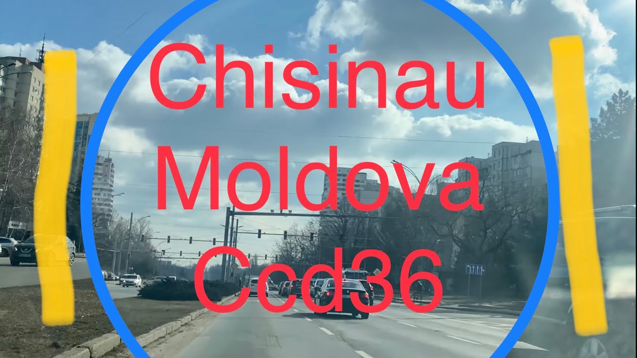 Chisinau City Car Driving Moldova Ccd36- Iuri Gagarin Blvd. Decebal Blvd. Dacia Blvd. -Botanica