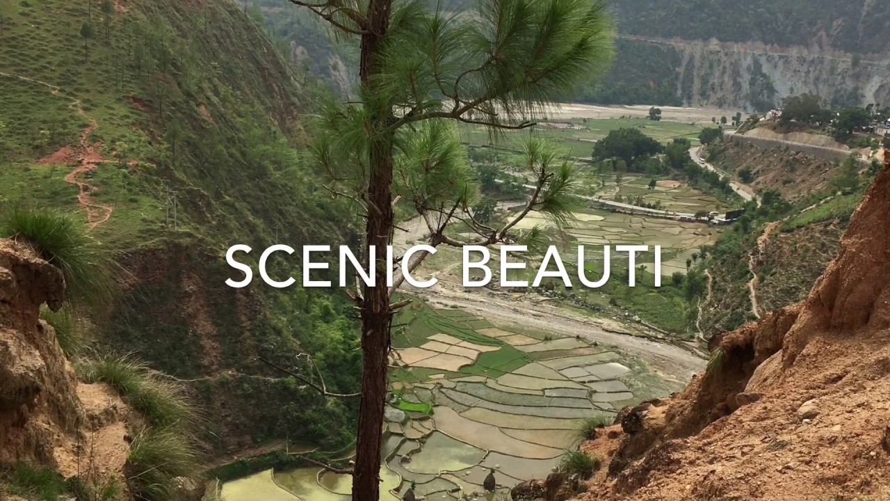 Nepal village road, Scenic beauty exploring.