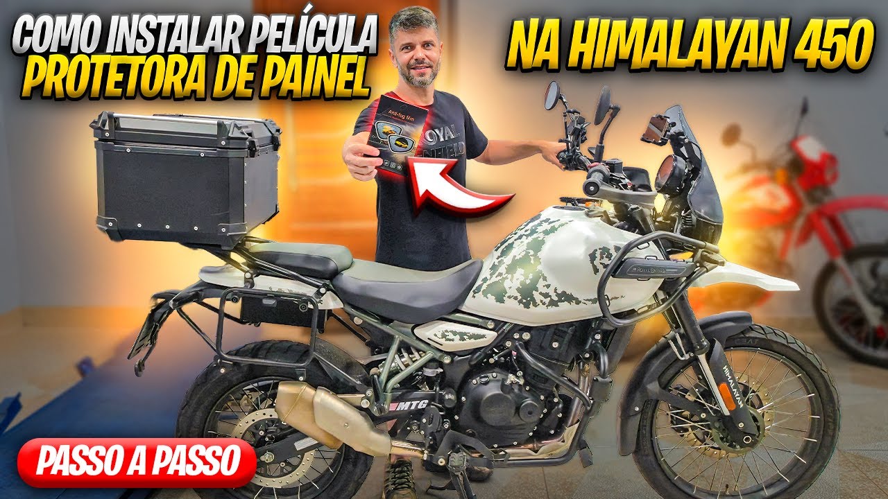 Instalamos Pel&iacute;cula Protetora no Painel da HIMALAYAN 450 - Passo a Passo - MECANICANDO