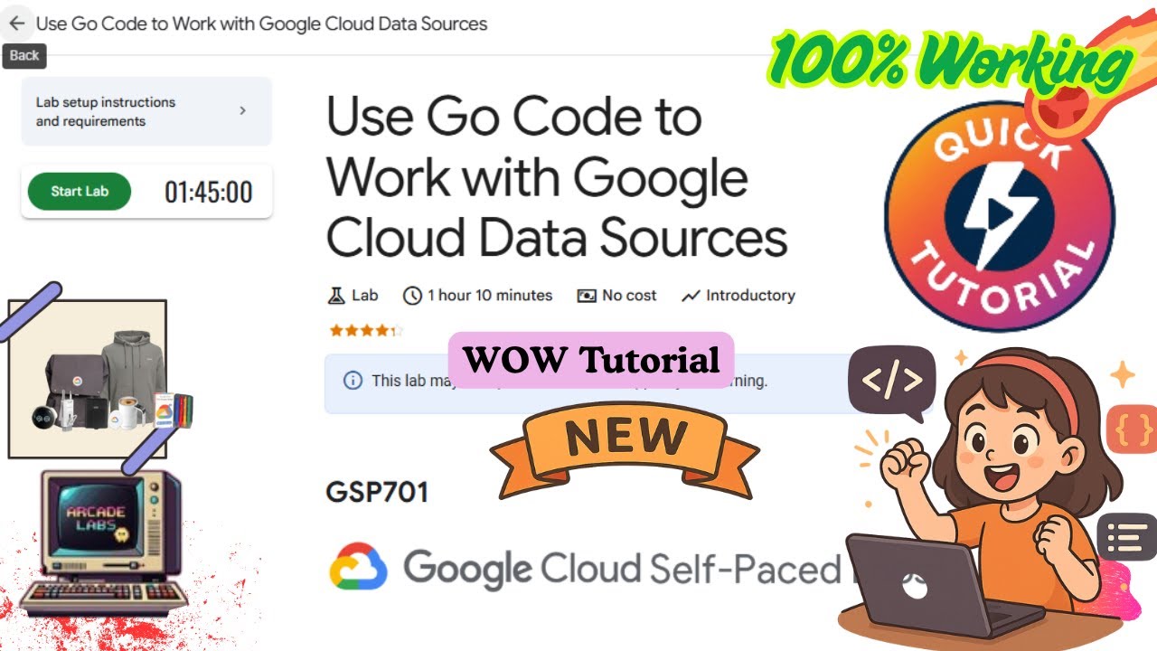 Используйте Go Code для работы с источниками данных Google Cloud #GSP701 #qwiklabsarcade2025
