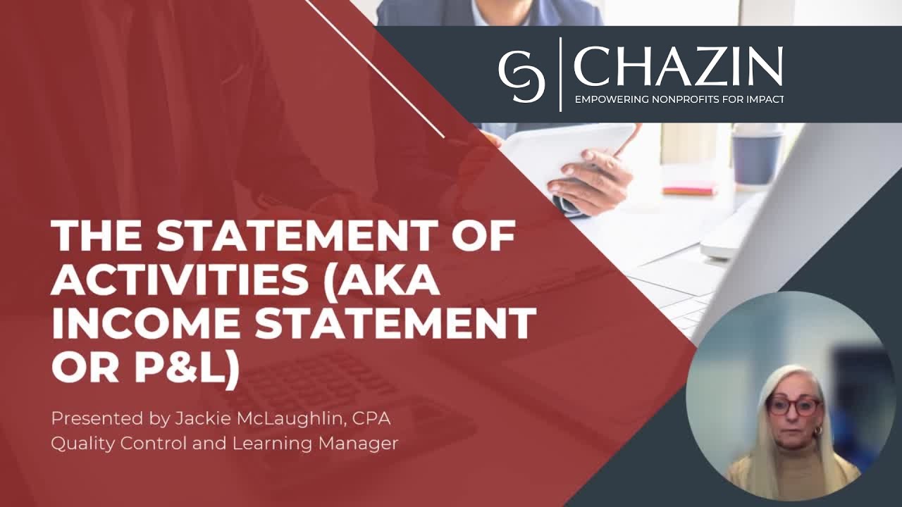 Statement of Activities Explained: Nonprofit P&L & Restricted Funds - Chazin