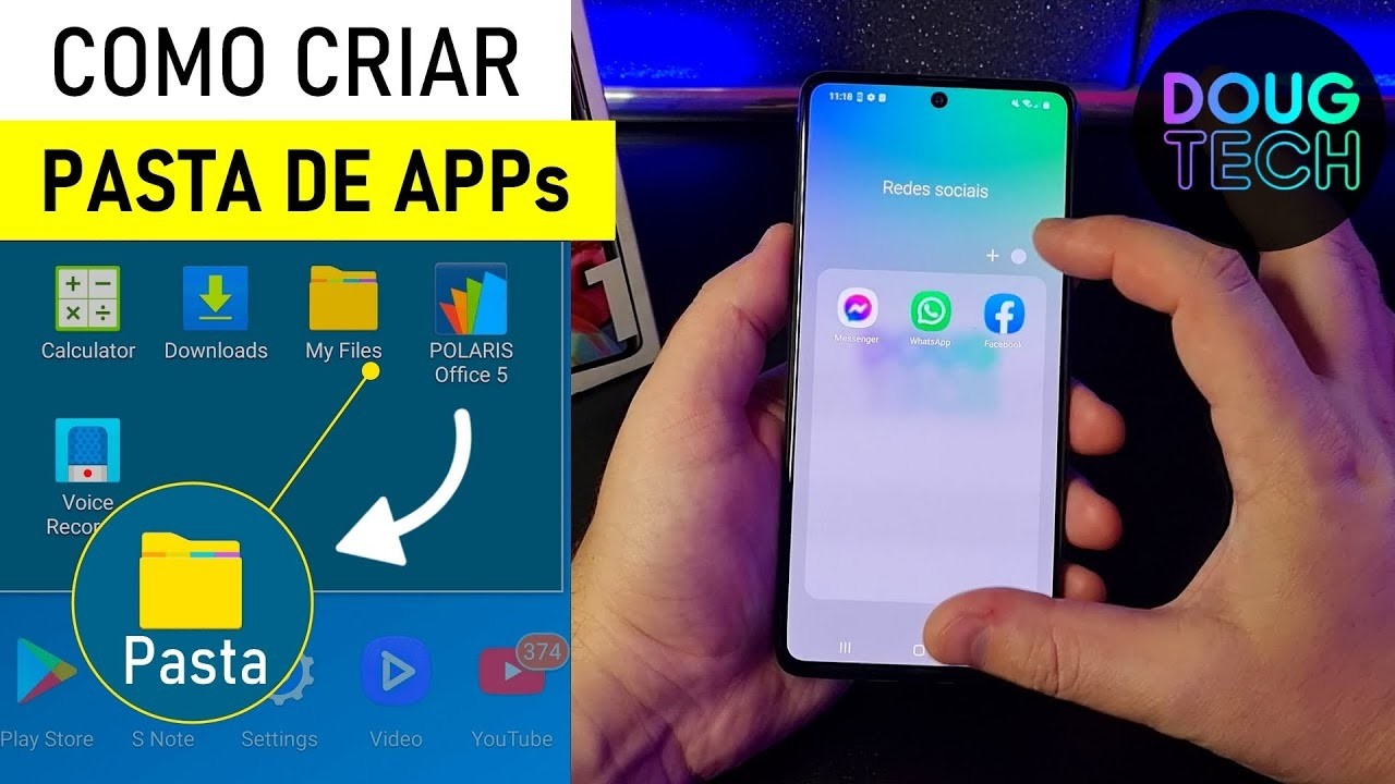 Como Criar PASTA de Aplicativos no Samsung