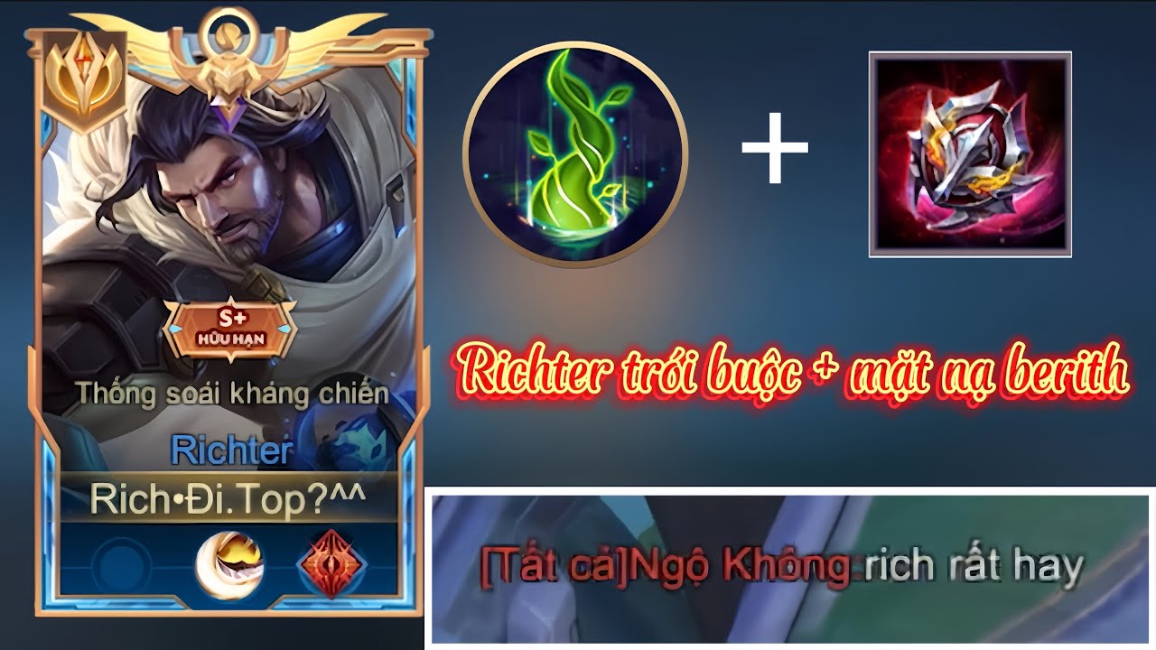 Richditop v&agrave; Richter mặt nạ berith + ph&ugrave; hiệu tr&oacute;i buộc liệu c&oacute; mạnh?