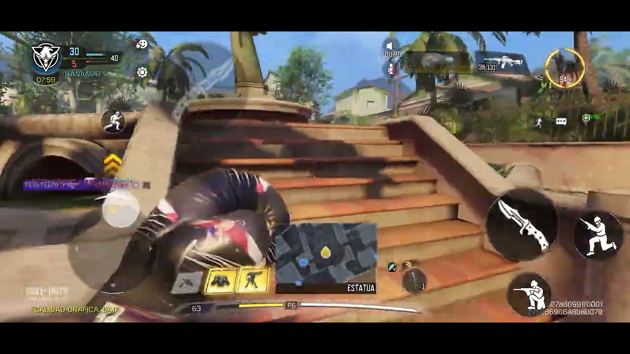 Jugando una partida normal con la KN-44 en Call of Duty mobile 