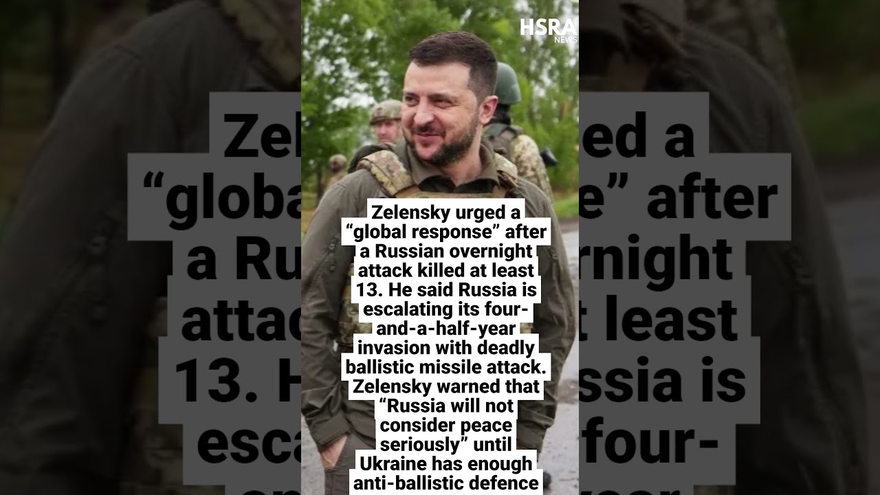 Zelensky Demands Global Response | Russian Strike Kills 13 #shorts #breakingnews #ukraine #putin