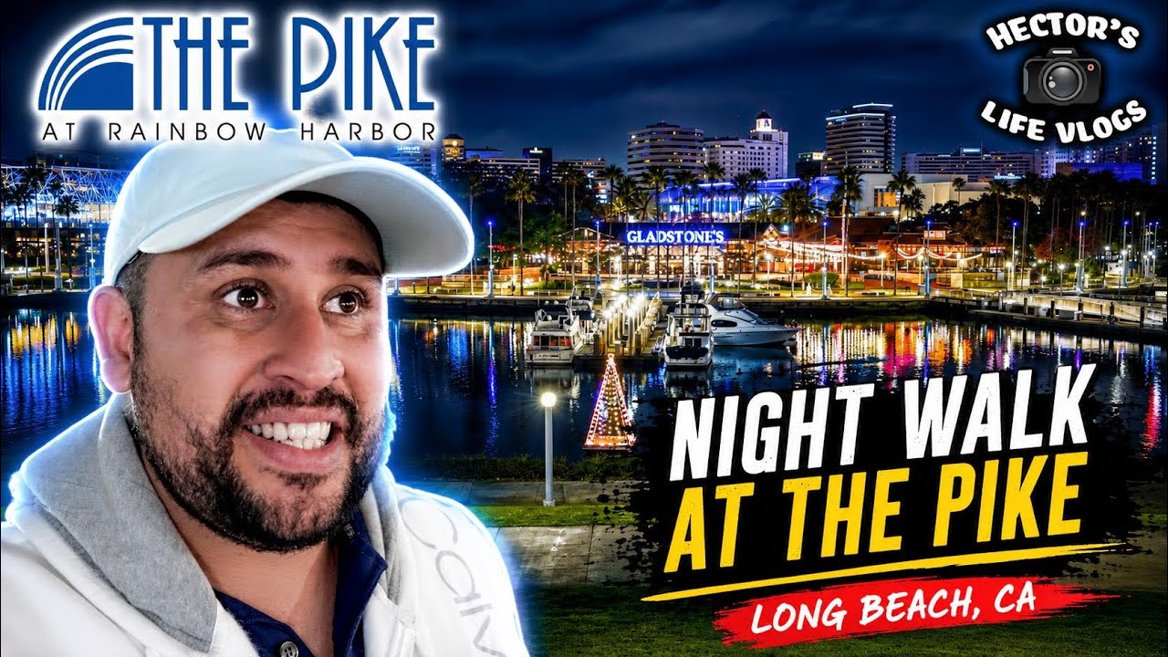 Taking A Night Walk at THE PIKE in Long Beach, California | California Vlog