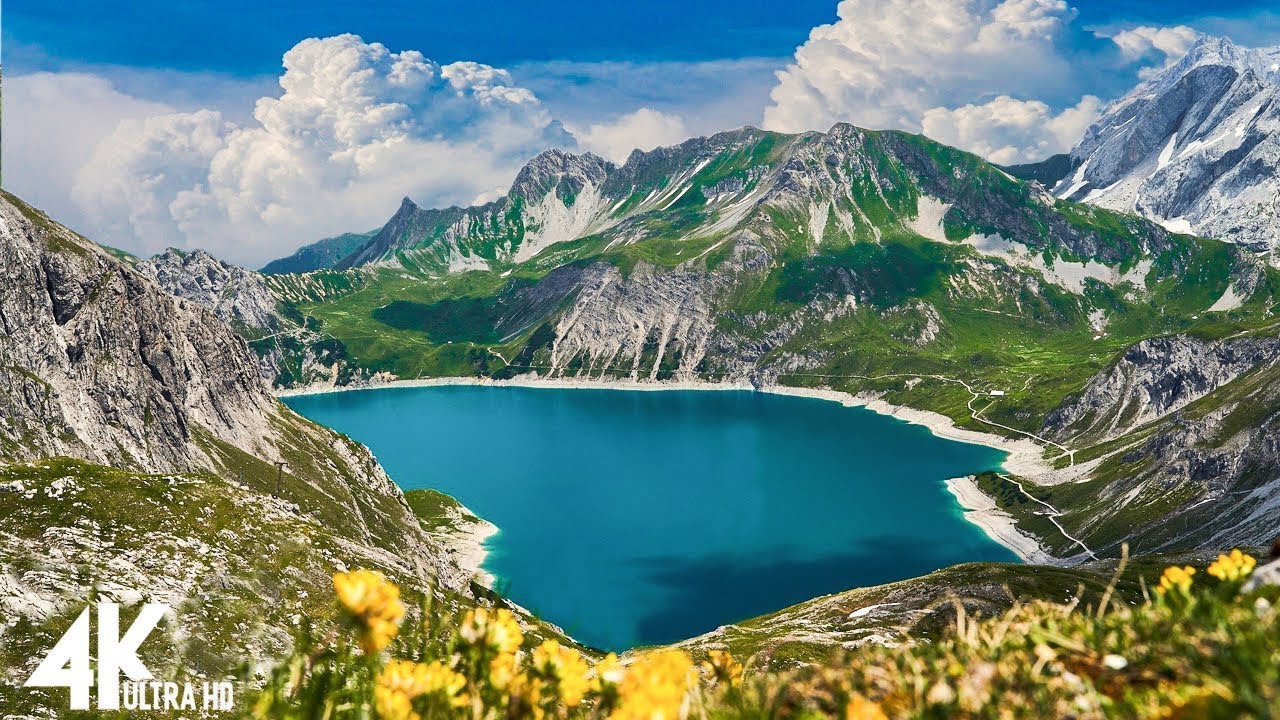 FLYING OVER NATURESCAPE (4K UHD) - Relaxing Music Along With Beautiful Nature Videos - 4K Video