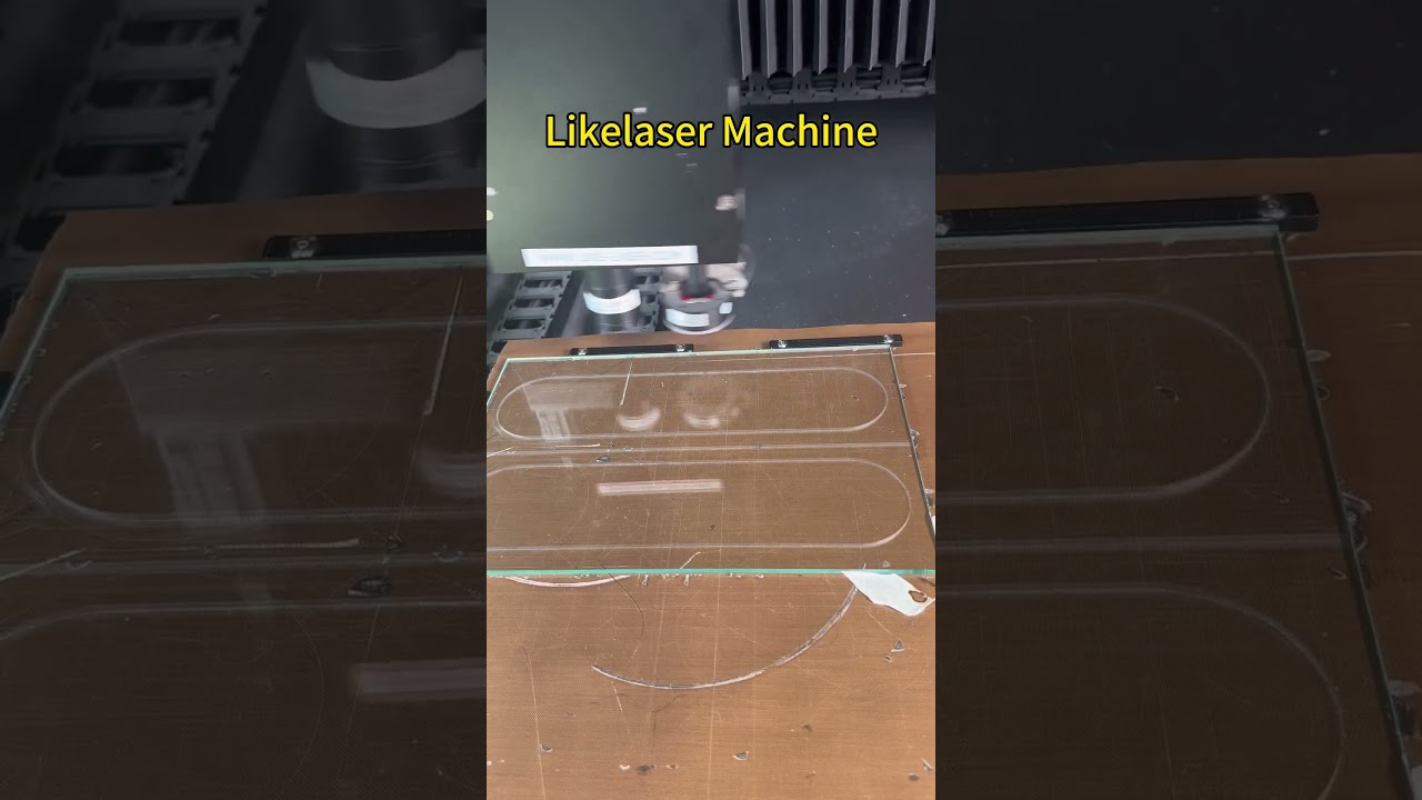 #laser #glass #cut Picosecond laser cuts glass. Fast speed and smooth edge.