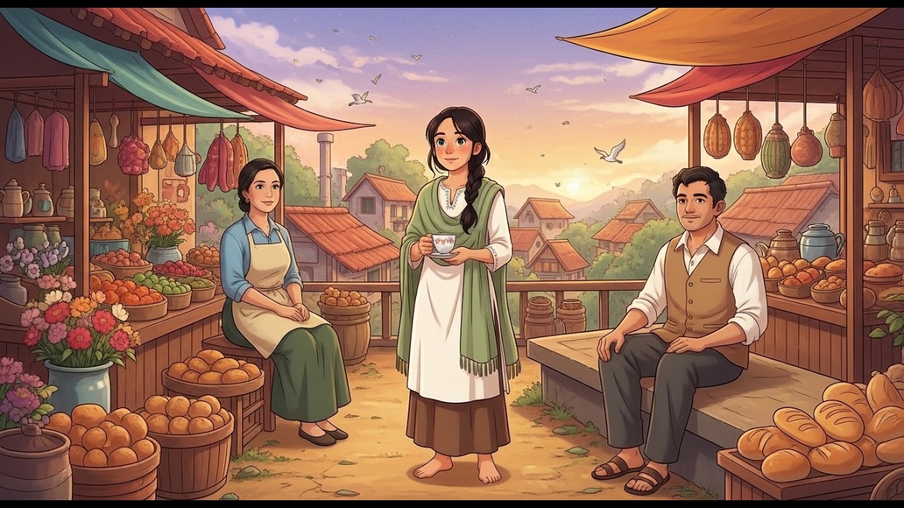 Morning in a Village — Soft Birds, Warm Bread, and Gentle Family Moments 🌾☕ | Ghibli-Style ASMR