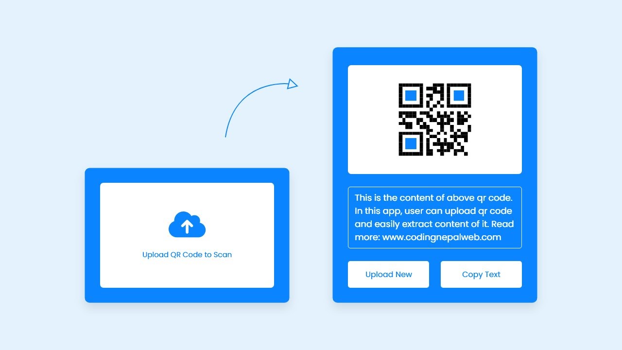 QR Code Scanner or Reader in HTML CSS & JavaScript | QR Code Reader in JavaScript
