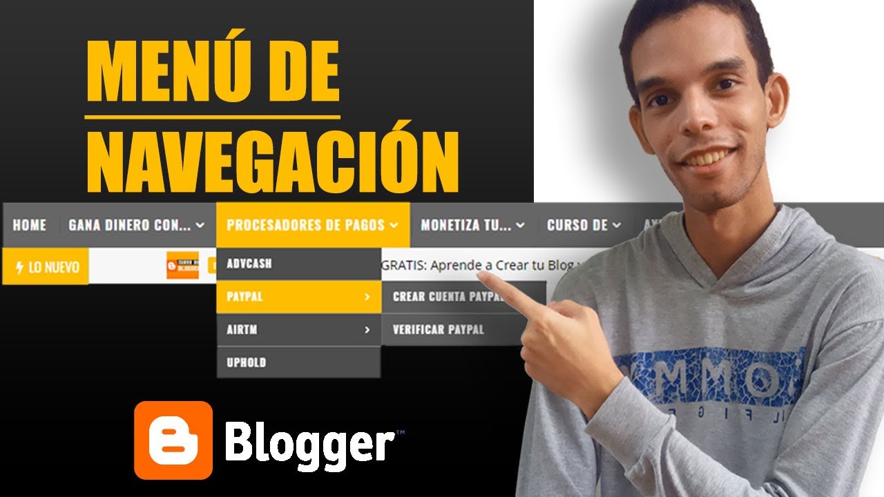 Como Crear o Hacer un MENÚ de NAVEGACIÓN 🚀 FÁCIL Y RÁPIDO 🚀 en Blogger