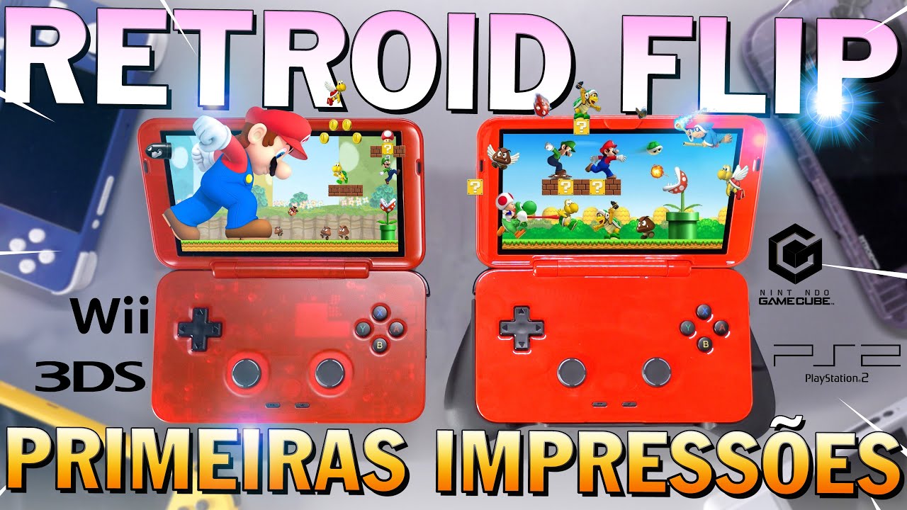 Retroid Pocket FLIP rodando 3DS, PS2, Wii e GameCube! MELHOR CONSOLE PORTÁTIL DOBRÁVEL de 2023