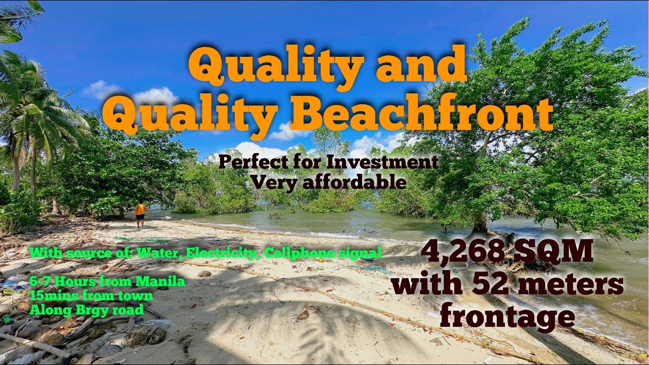 (#102) 4,268SQM | 52m Frontage | ₱2.8M all in Tranfser | Titled | Spacious Farm Area | Beachfront 