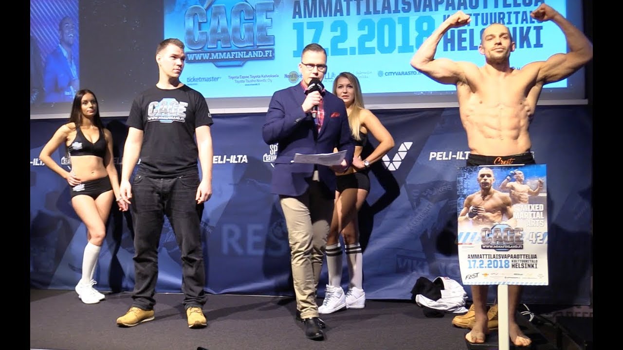 CAGE 42 Weigh-ins @ Sports Bar Casino Helsinki
