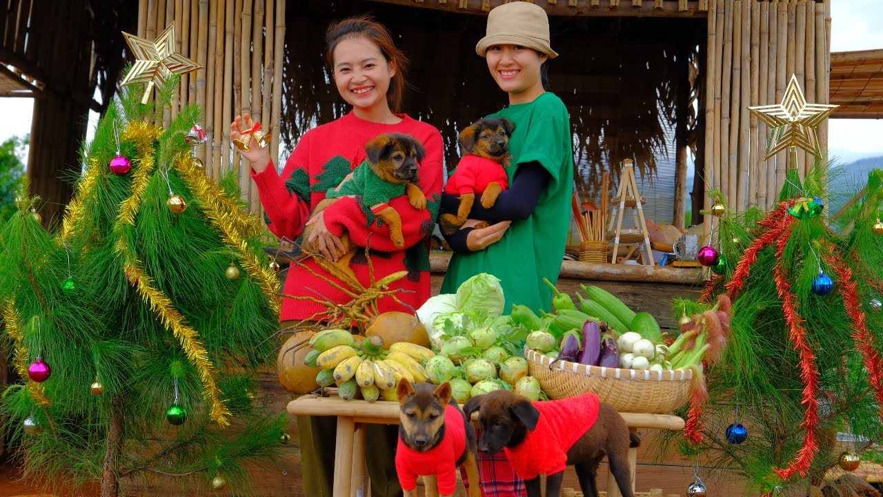 Harvest Home-Grown Vegetables To Give To Neighbors And Cook A Christmas Party