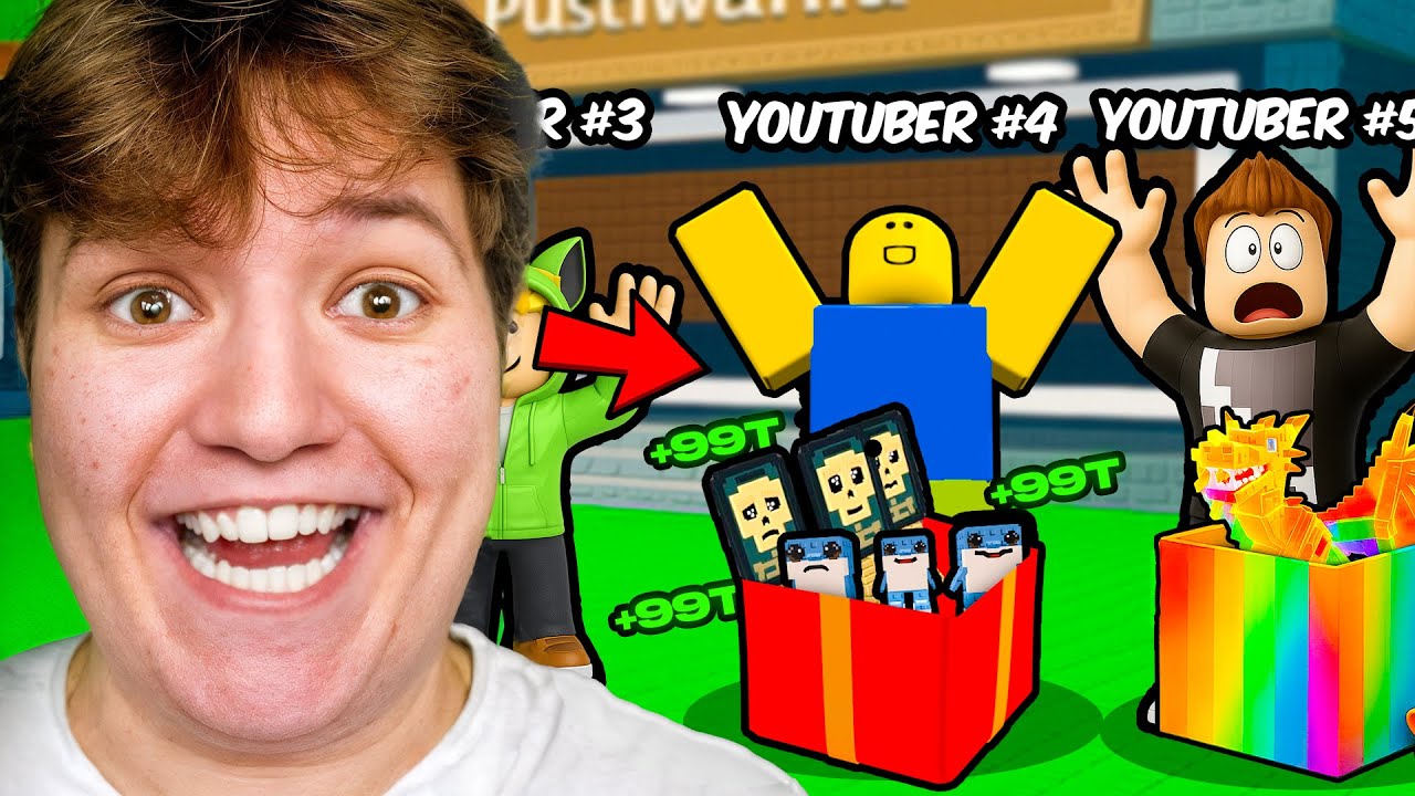 ROZDAJE PREZENTY YOUTUBEROM w Roblox Steal a Brainrot!