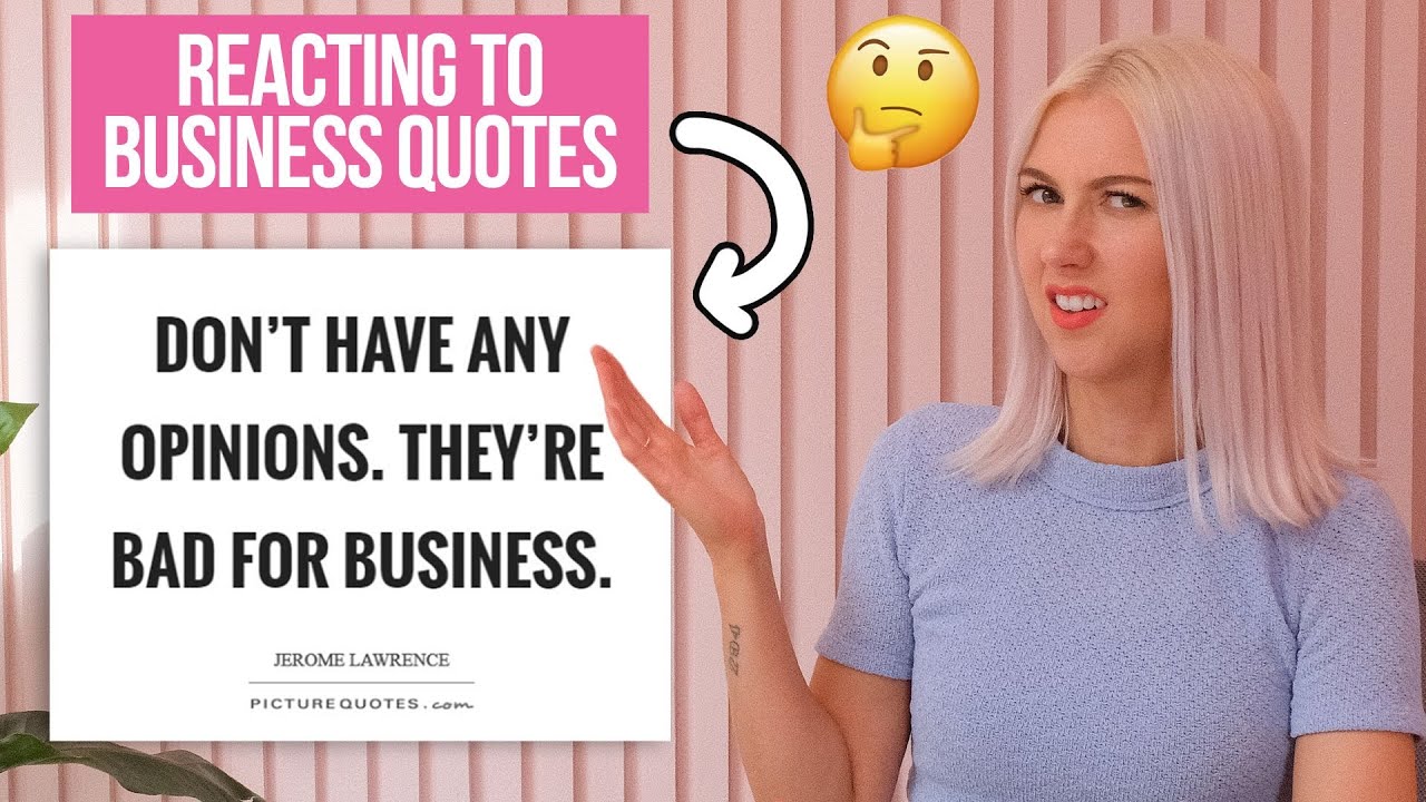 Reacting To Cringey Entrepreneurship Quotes...