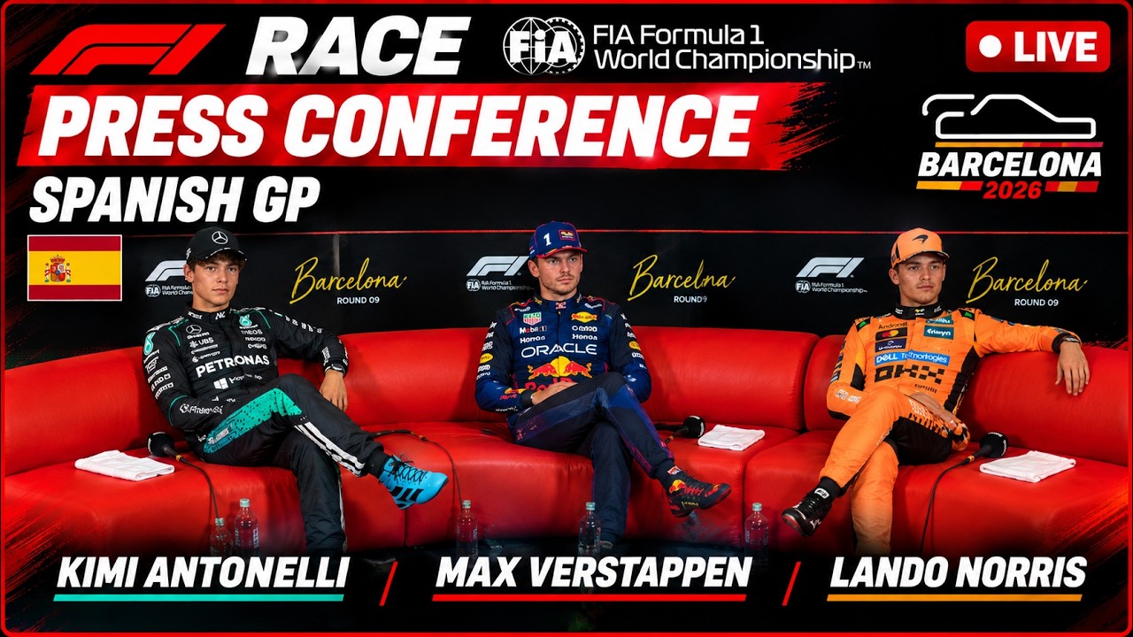F1 Race Press Conference - Spanish GP | Kimi Antonelli, Max Verstappen, Lando Norris